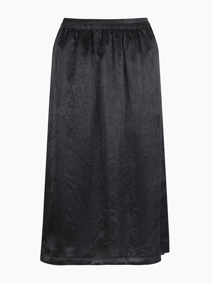 Black midi skirt - sisley k longuette skirts - Black | Sisley K image number 1